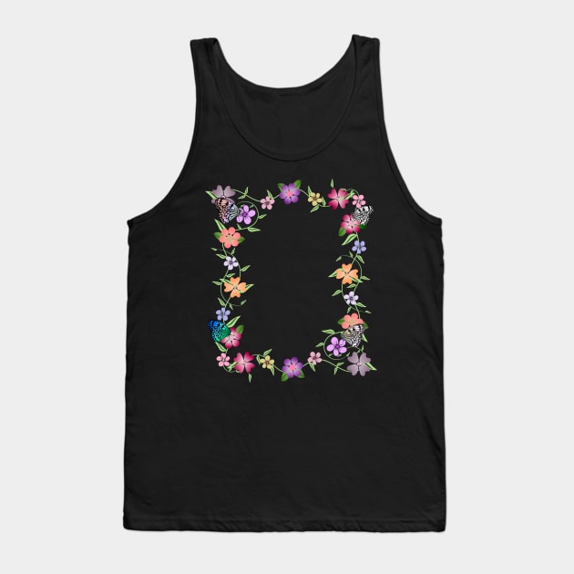 flowers tendril, floral, bloom, butterfly, insect Tank Top by rh_naturestyles